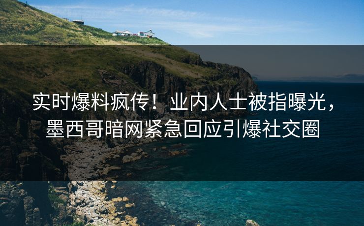 实时爆料疯传！业内人士被指曝光，墨西哥暗网紧急回应引爆社交圈